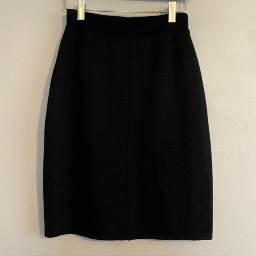 Sonia Rykiel Paris Black Wool Pencil Skirt